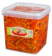 PEPRLSEC56 - Long red chilies in oil